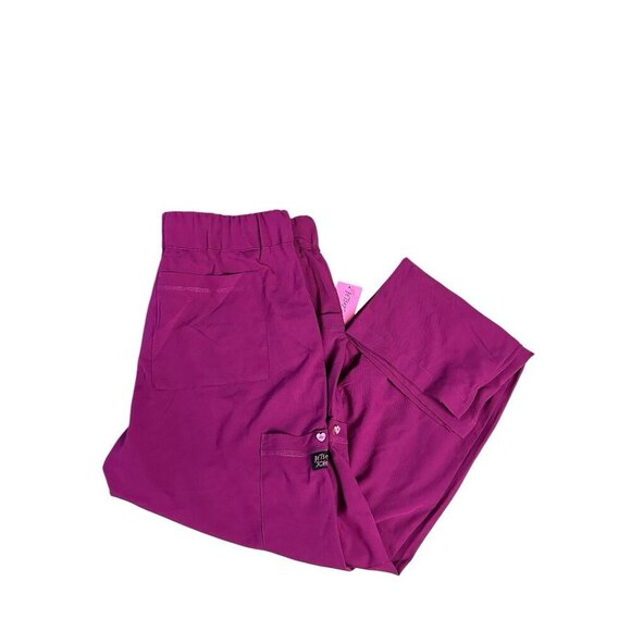 Betsey Johnson Women's B700 Buttercup Scrub Pant Raspberry Size M NEW - Picture 1 of 16